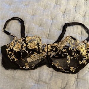 Lise Charmel Black and Gold Bra